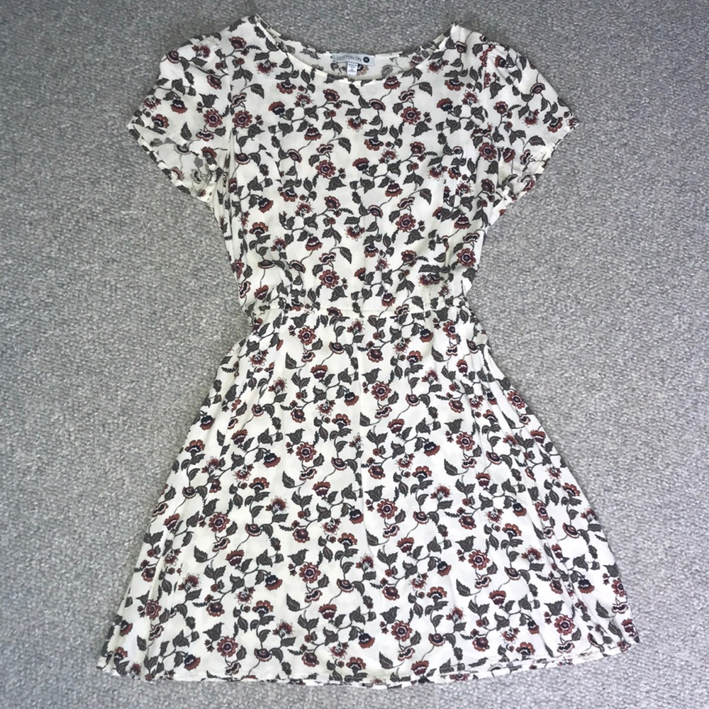 Cotton On White Dress w/ Floral Design